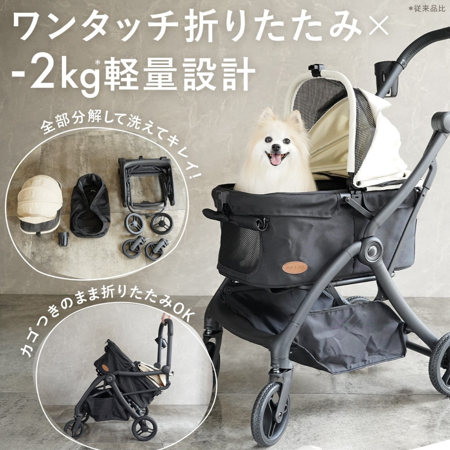 【超軽量×ワンタッチで折りたたみ】ペットカート サスペンション付き [開閉可能な Amazon.co.jp: 【超軽量×ワンタッチで折りたたみ】ペットカート